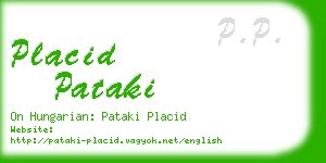 placid pataki business card